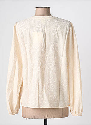 Blouse manches longues manches longues beige ICHI femme