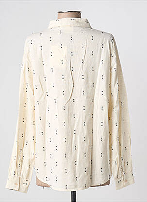Chemisier coupe droite manches longues beige ICHI femme