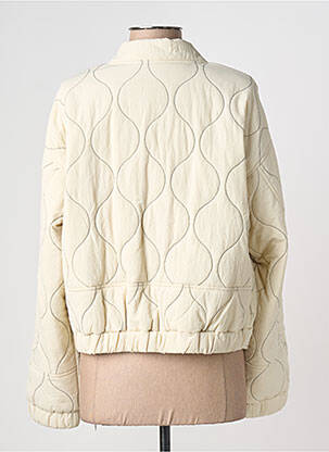 Blouson col col montant beige ICHI femme