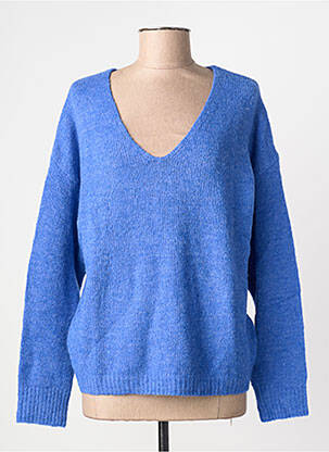 Pull col v manches longues bleu FREEMAN T.PORTER femme