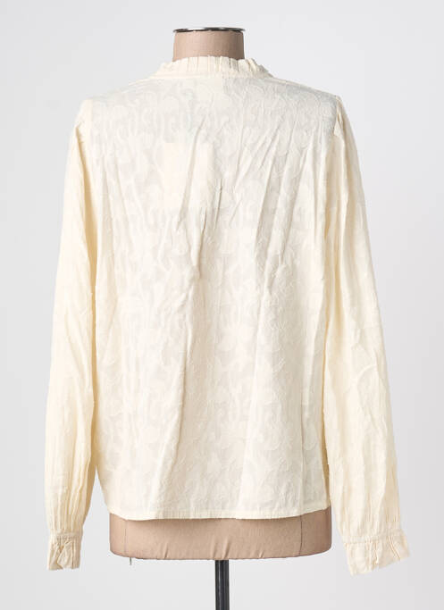 Blouse manches longues manches longues beige ICHI femme