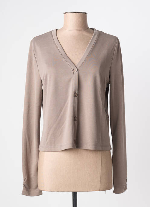 Gilet manches longues fermeture boutonnée sur le devant beige STREET ONE femme