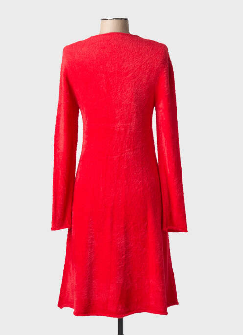 Robe pull col rond manches longues rouge SURKANA femme