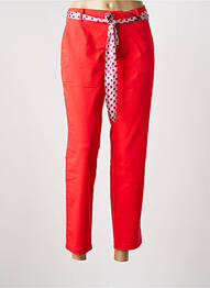 Pantalon chino tissage popeline taille normale orange FREEMAN T.PORTER femme