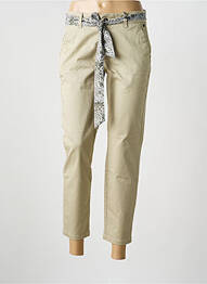 Pantalon chino tissage popeline taille normale vert FREEMAN T.PORTER femme