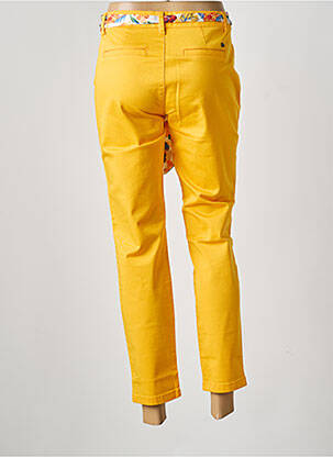 Pantalon chino tissage popeline taille normale jaune FREEMAN T.PORTER femme