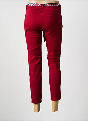 Pantalon chino tissage popeline taille normale rouge FREEMAN T.PORTER femme