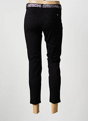 Pantalon chino tissage popeline taille normale noir FREEMAN T.PORTER femme