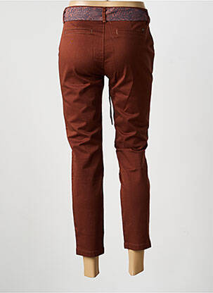 Pantalon chino tissage popeline taille normale marron FREEMAN T.PORTER femme