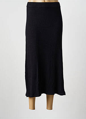 Jupe longue coupe droite noir ICHI femme