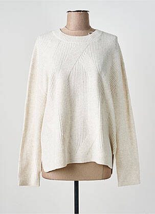 Pull col rond manches longues beige STREET ONE femme