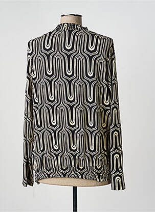 Top tissage jersey manches longues noir GEISHA femme