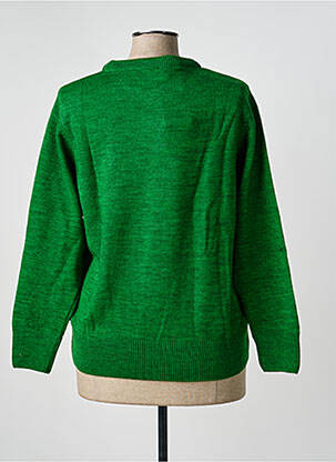 Pull tissage chiné manches longues vert AGATHE & LOUISE femme