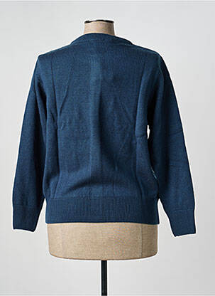 Gilet manches longues col rond bleu AGATHE & LOUISE femme