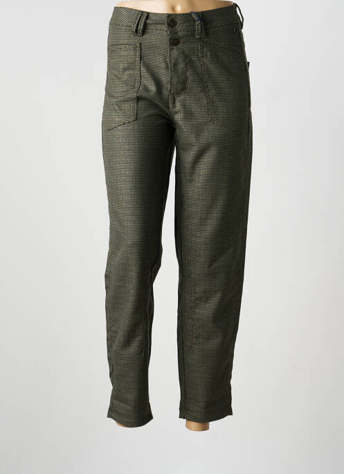 Pantalon 7/8 taille haute taille haute vert FREEMAN T.PORTER femme