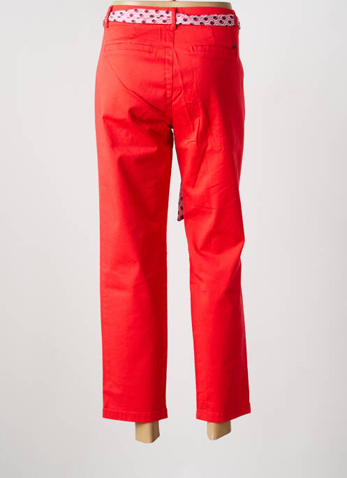 Pantalon chino tissage popeline taille normale orange FREEMAN T.PORTER femme