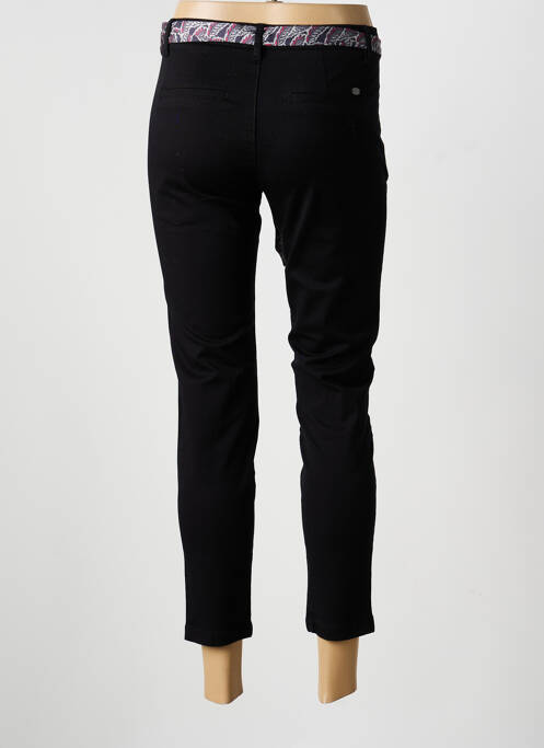 Pantalon chino tissage popeline taille normale noir FREEMAN T.PORTER femme