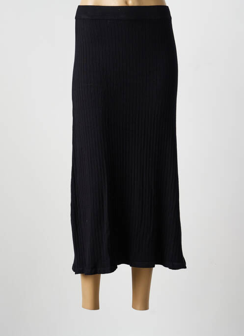 Jupe longue coupe droite noir ICHI femme