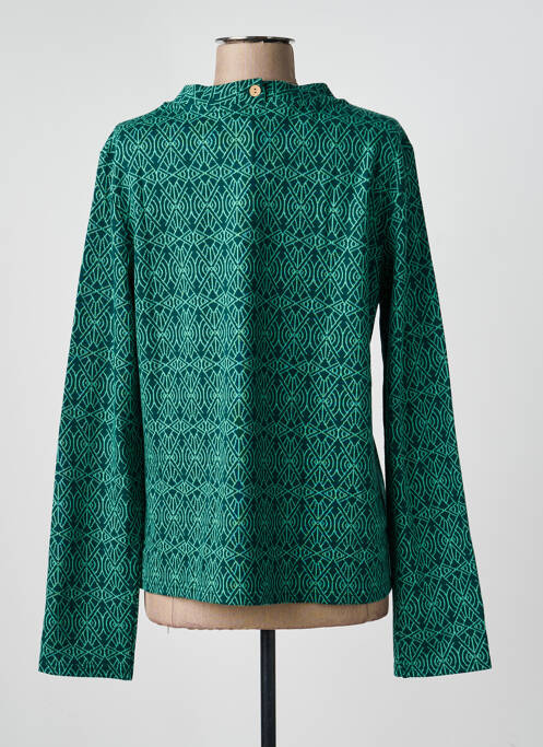 T-shirt manches longues manches longues vert BLUTSGESCHWISTER femme
