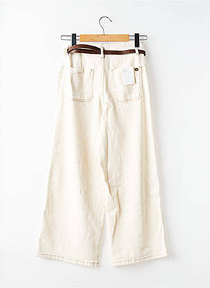 Jeans coupe large taille haute taille haute beige BSB femme