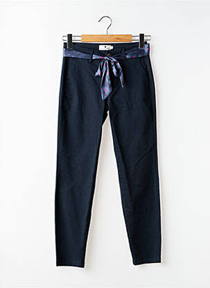 Pantalon chino tissage popeline taille normale bleu FREEMAN T.PORTER femme