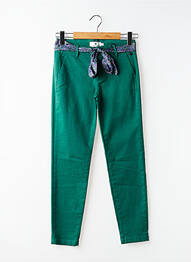 Pantalon chino tissage popeline taille normale vert FREEMAN T.PORTER femme