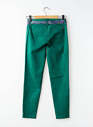 Pantalon chino tissage popeline taille normale vert FREEMAN T.PORTER femme