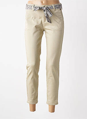 Pantalon chino tissage popeline taille normale beige FREEMAN T.PORTER femme
