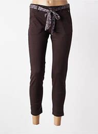 Pantalon chino tissage popeline taille normale marron FREEMAN T.PORTER femme