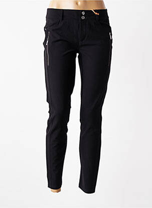 Pantalon 7/8 tissage popeline taille normale noir STREET ONE femme