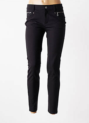 Pantalon slim tissage popeline taille normale noir STREET ONE femme