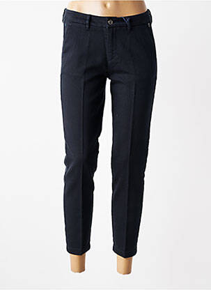 Pantalon chino fermeture zippée sous rabat boutonné taille normale noir FREEMAN T.PORTER femme