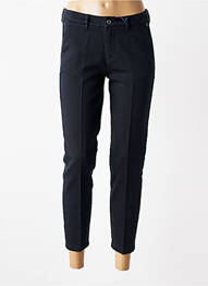 Pantalon chino fermeture zippée sous rabat boutonné taille normale noir FREEMAN T.PORTER femme