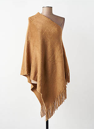 Poncho col v marron MOLLY BRACKEN femme