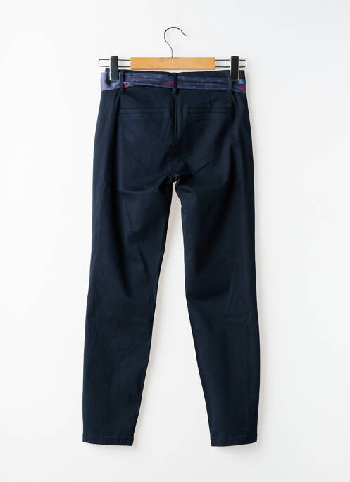 Pantalon chino tissage popeline taille normale bleu FREEMAN T.PORTER femme