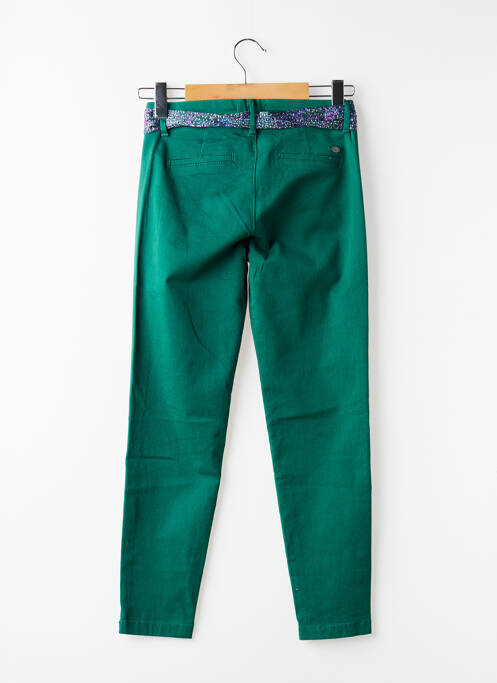 Pantalon chino tissage popeline taille normale vert FREEMAN T.PORTER femme