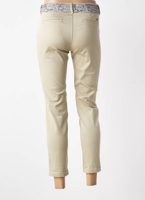 Pantalon chino tissage popeline taille normale beige FREEMAN T.PORTER femme