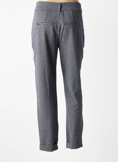 Pantalon chino fermeture zippée sous rabat boutonné taille normale bleu STREET ONE femme