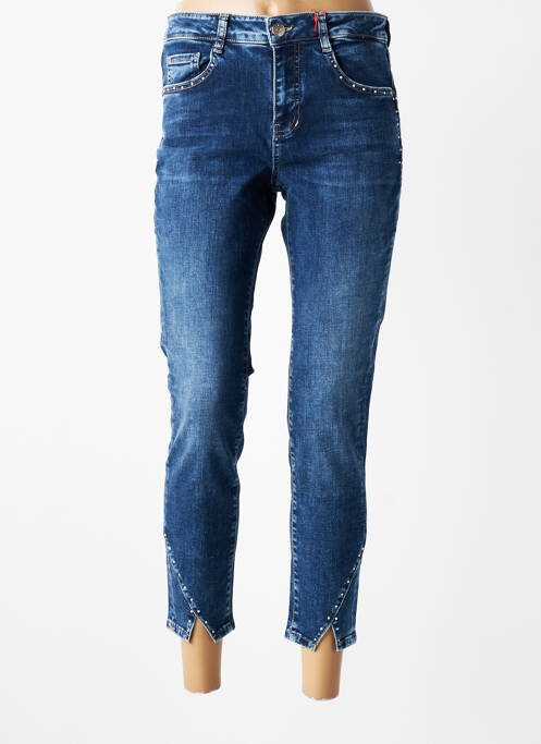 Jeans coupe slim broderie rivets taille normale bleu STREET ONE femme