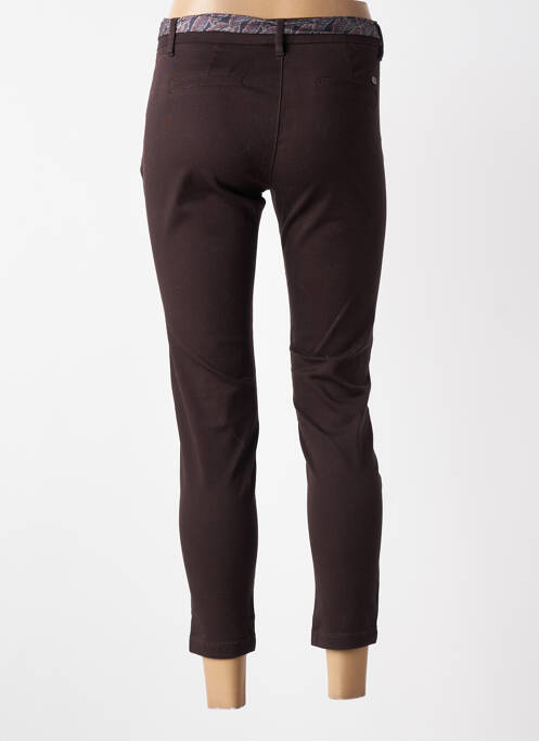 Pantalon chino tissage popeline taille normale marron FREEMAN T.PORTER femme