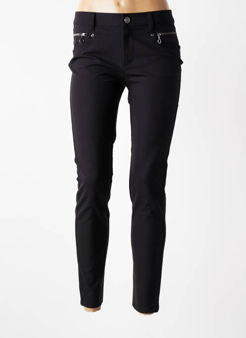 Pantalon slim tissage popeline taille normale noir STREET ONE femme