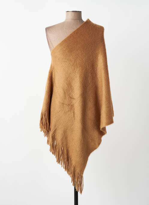Poncho col v marron MOLLY BRACKEN femme
