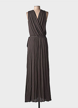 Robe longue sans manche sans manche gris GRACE & MILA femme