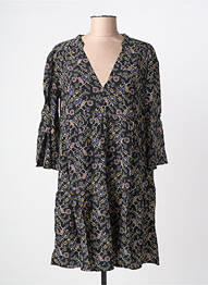 Robe courte manches longues manches longues noir GRACE & MILA femme