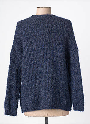 Gilet manches longues fermeture boutonnée sur le devant bleu QUATRE VINGT JOURS femme