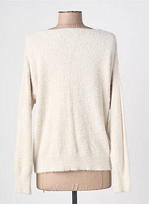 Gilet manches longues fermeture boutonnée sur le devant beige QUATRE VINGT JOURS femme