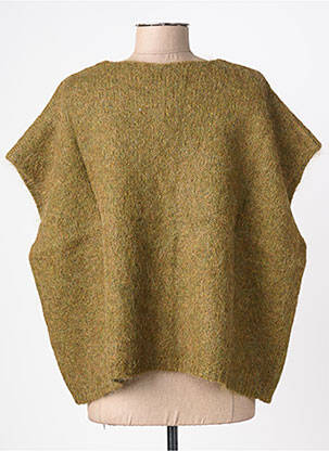 Gilet sans manche fermeture boutonnée sur le devant vert GRACE & MILA femme