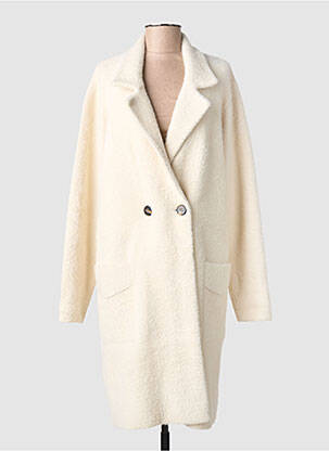 Manteau long coupe droite sans capuche beige LOLA ESPELETA femme