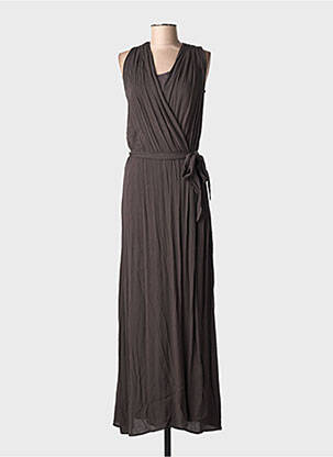 Robe longue sans manche sans manche gris GRACE & MILA femme