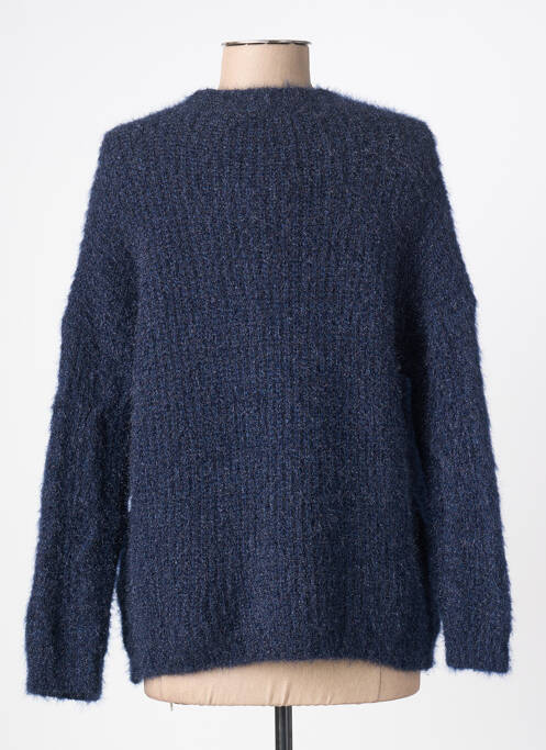 Gilet manches longues fermeture boutonnée sur le devant bleu QUATRE VINGT JOURS femme